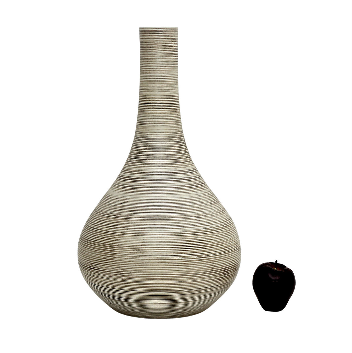 SABBIA TOSCANA: Shaped Big Belly & Narrow Neck Vase - tops-selection.shop