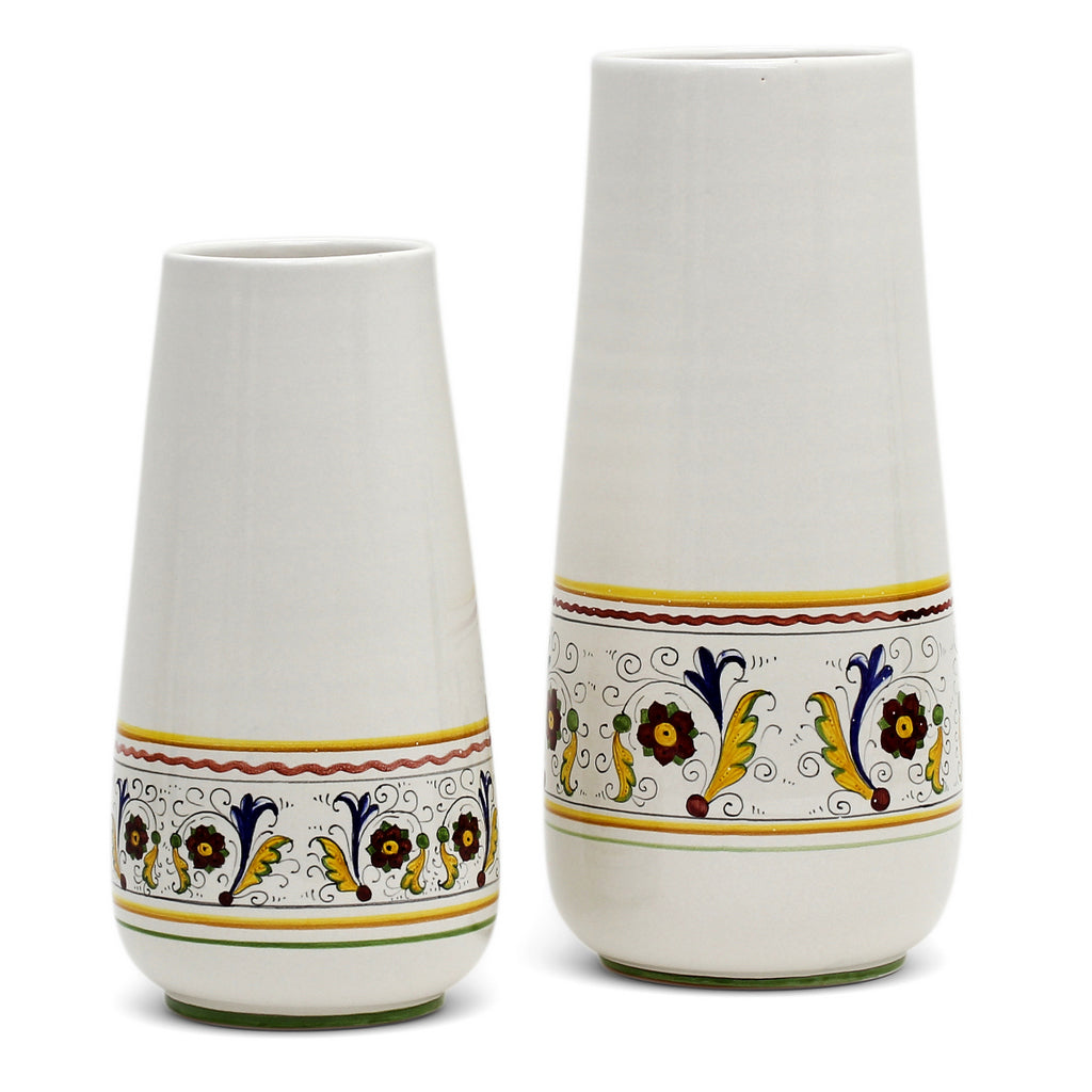 DERUTA BELLA CONICA: Bundle Large+Small Conic Vases - PERUGINO Design - tops-selection.shop