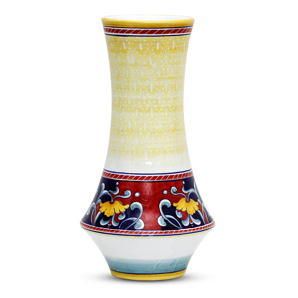 DERUTA VARIO: Luxury Shaped Vase with &#39;Ricamo&#39; off white top decor (Large) - tops-selection.shop