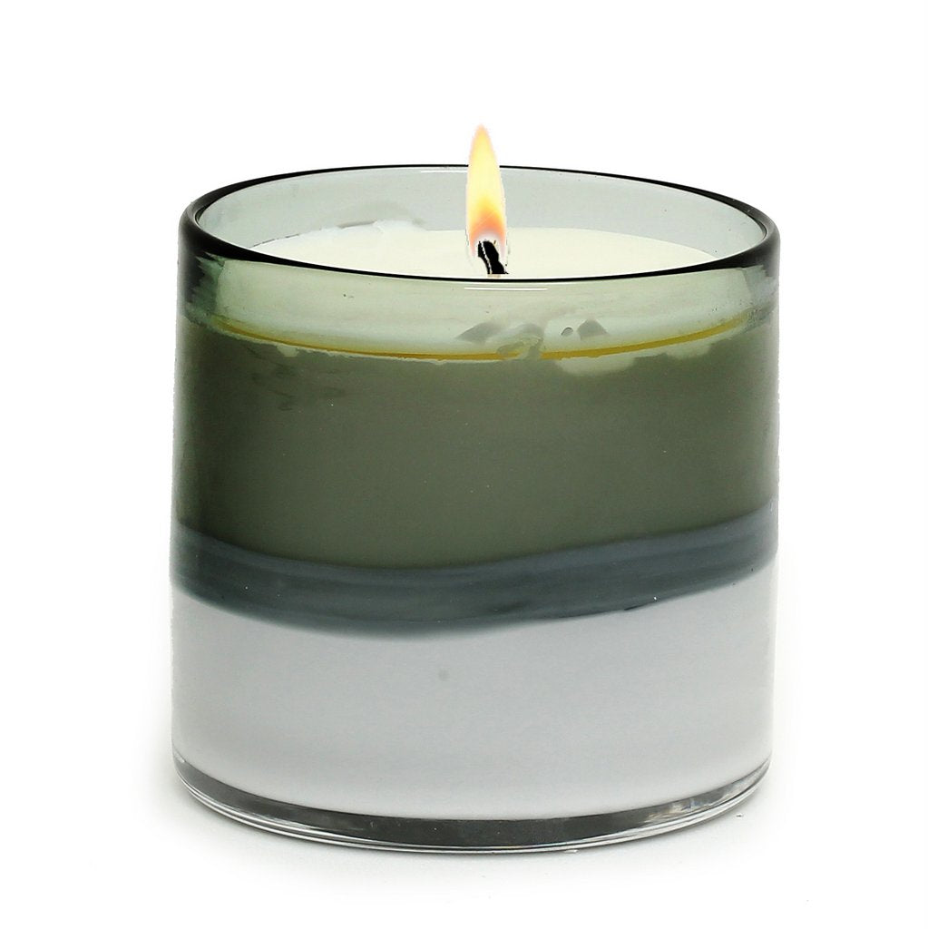 MONDIAL CANDLES: Emeril Design Glass Container Candle White/Gray - tops-selection.shop