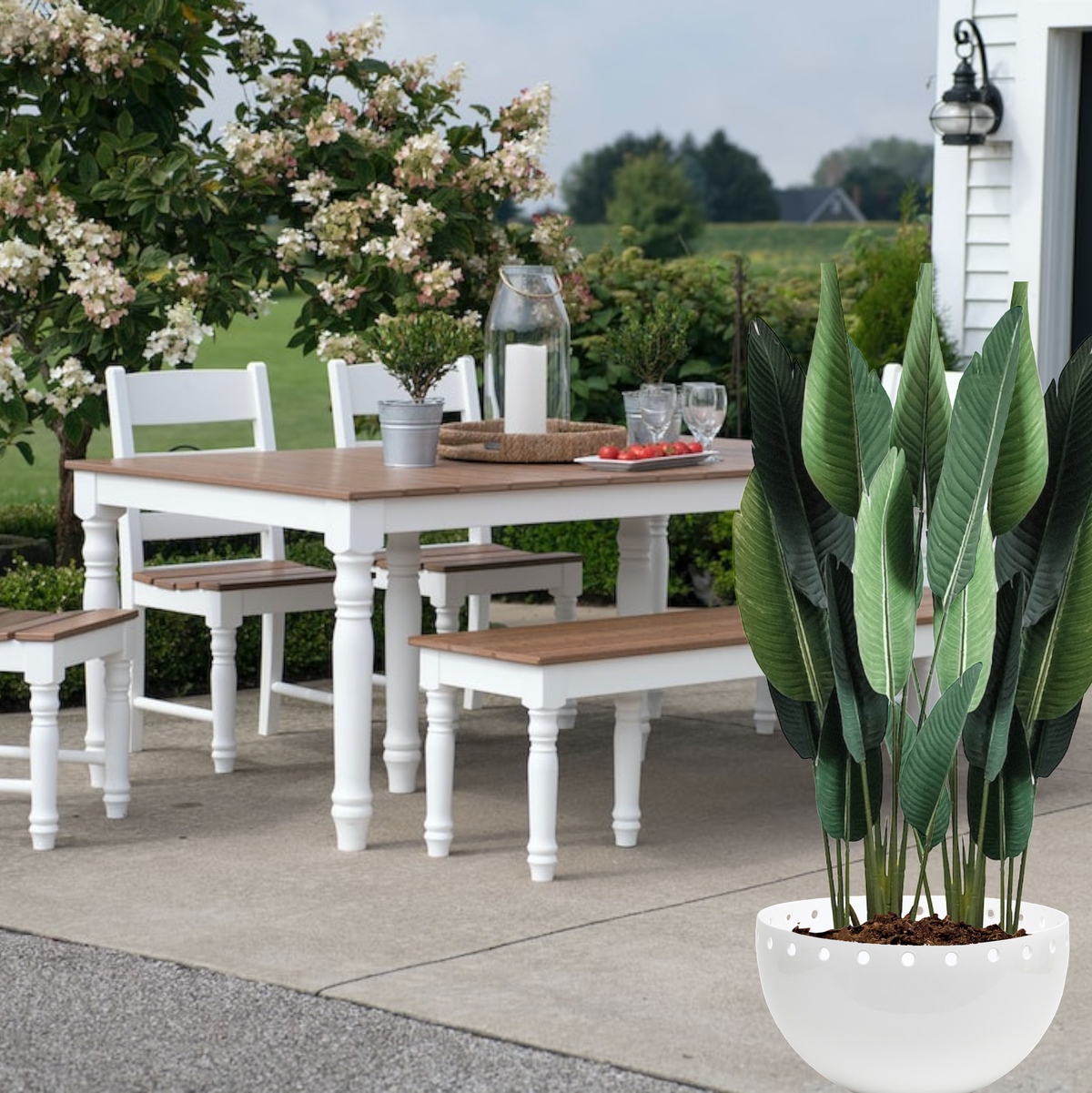 PURITY GLAMOUR: Extra Large Round Deep Bowl - Pure White - tops-selection.shop