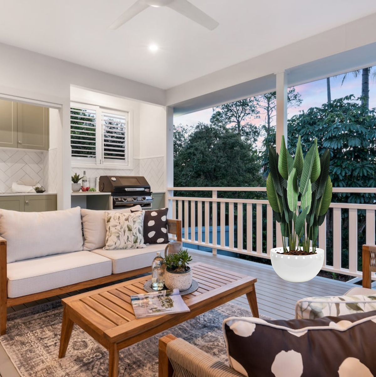 PURITY GLAMOUR: Extra Large Round Deep Bowl - Pure White - tops-selection.shop