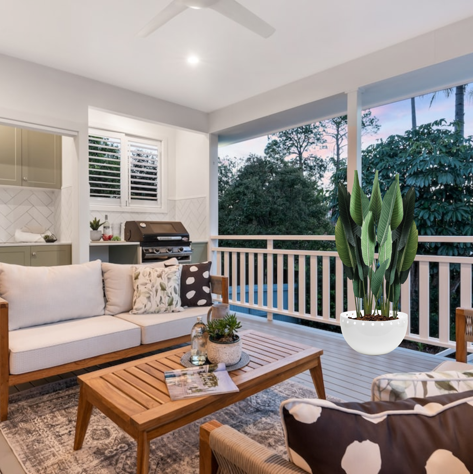 PURITY GLAMOUR: Extra Large Round Deep Bowl - Pure White - tops-selection.shop