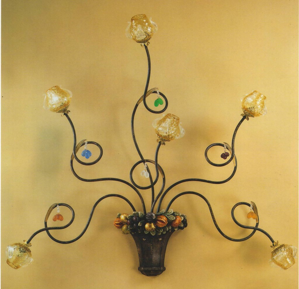 ALBA LAMP: Wall Light Sconce G9 Bulb Scavo Murano - tops-selection.shop
