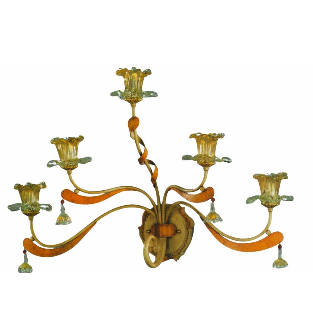 ALBA LAMP: Wall Light Sconce G9 Bulb Scavo Murano - tops-selection.shop