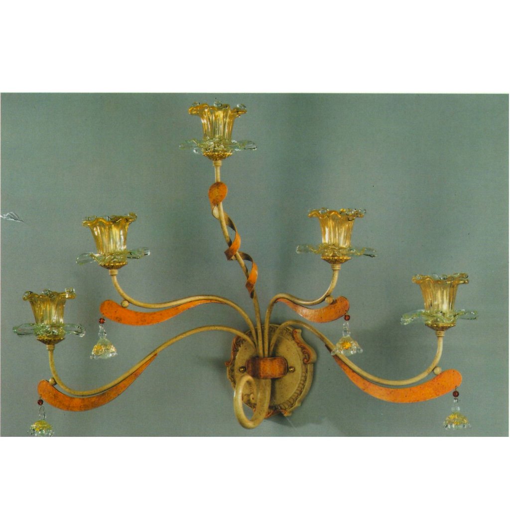 ALBA LAMP: Wall Light Sconce G9 Bulb Scavo Murano - tops-selection.shop