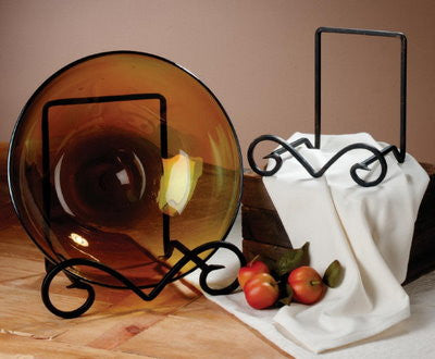 METAL STAND: Square Iron Stand BLACK for Large Pasta Salad Serving Bowls - tops-selection.shop