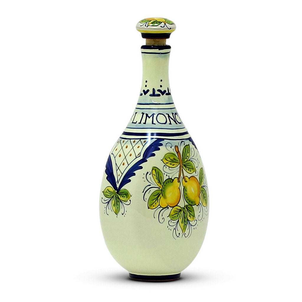 LIMONCELLO: Limoncello Bottle with Stopper Blue design - tops-selection.shop