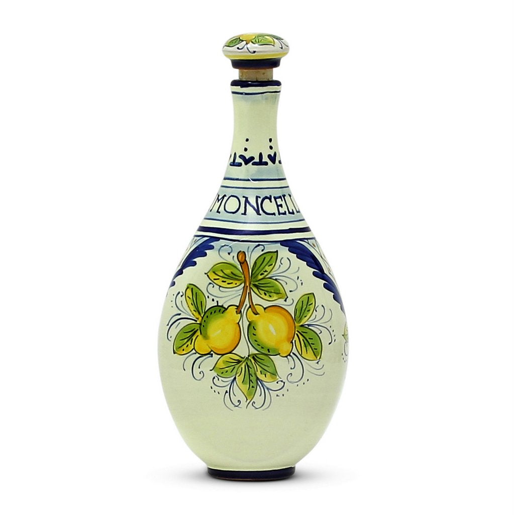 LIMONCELLO: Limoncello Bottle with Stopper Blue design - tops-selection.shop