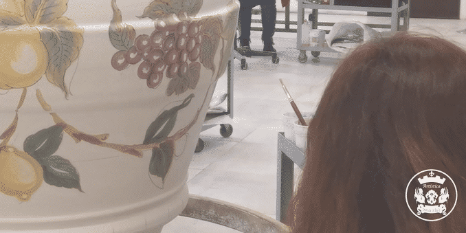 GRANDE GIARDINO:  Extra Large Deruta-Tuscan Orcio-Urn - DERUTA VARIO design (32" High) - tops-selection.shop