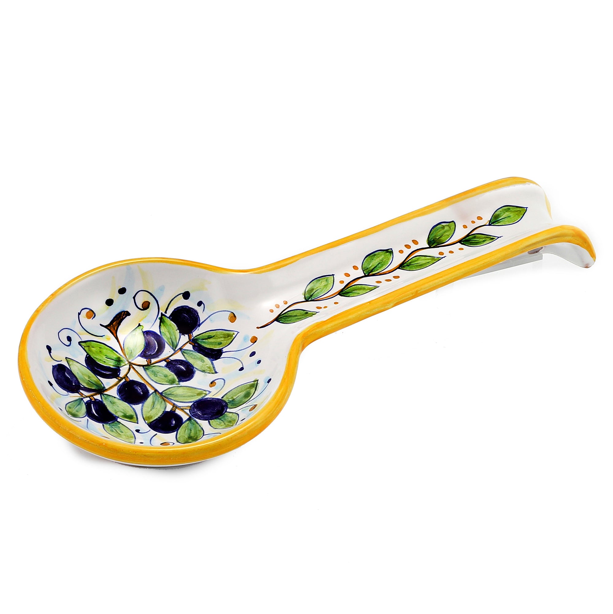 DERUTA: Spoon rest OLIVE (also wall hung) - tops-selection.shop