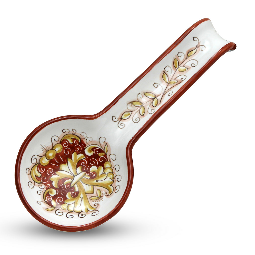 DERUTA COLORI: Spoon Rest - CORAL RED - tops-selection.shop