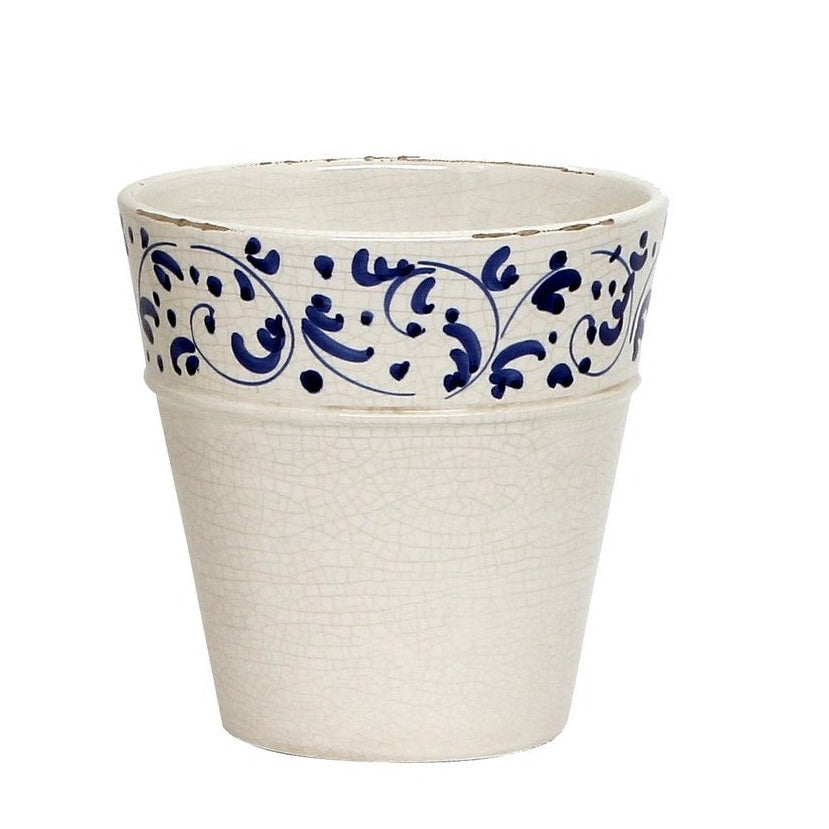NUOVA TOSCANA: Small Cachepot Vase - Volute Design - tops-selection.shop