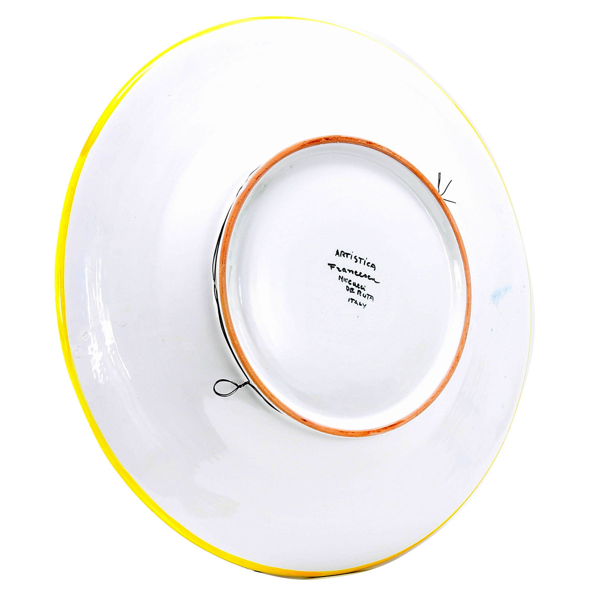 PRIMA CLASSE: Large Wall Plate w Renaissance figure In Vita Virtus (Man) (20D) - tops-selection.shop