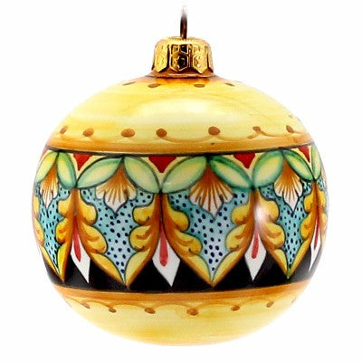 CHRISTMAS ORNAMENT: Deruta Vario Round Ball Large (4" Ø) - tops-selection.shop