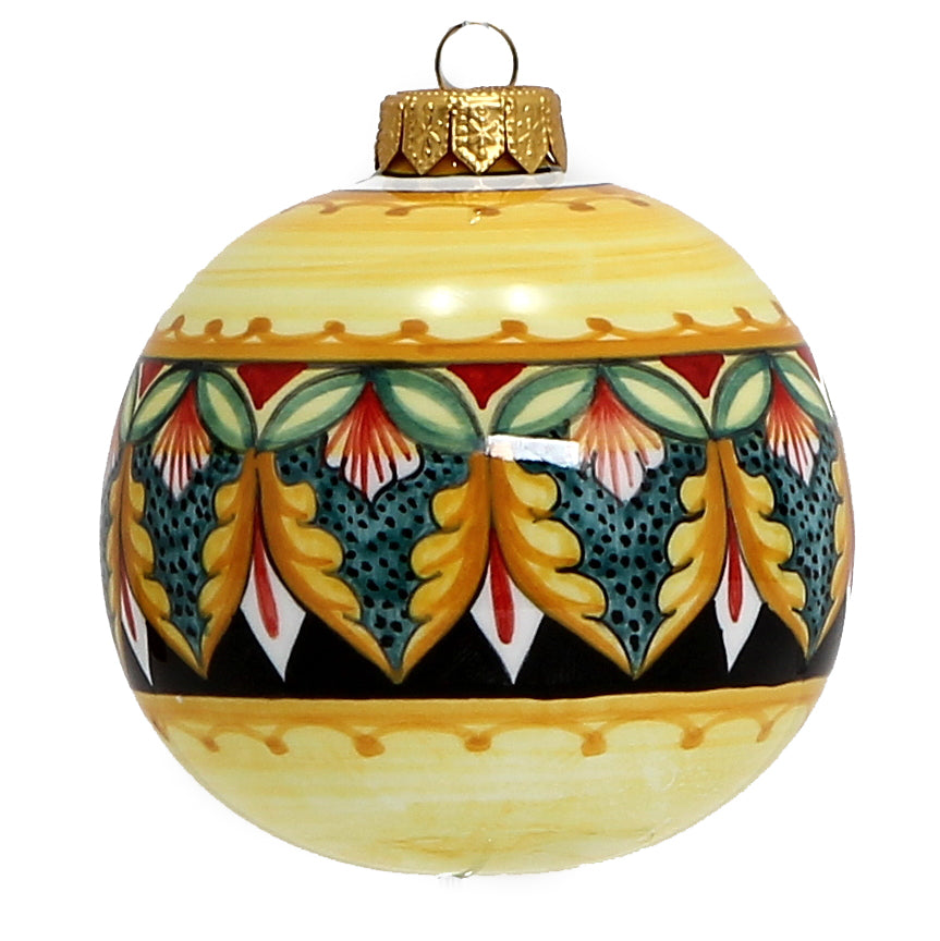 CHRISTMAS ORNAMENT: Deruta Vario Round Ball Large (4&quot; Ø) - tops-selection.shop