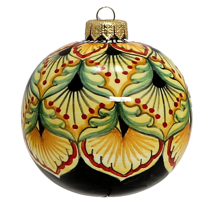 CHRISTMAS ORNAMENT: Deruta Vario Round Ball Large (4&quot; Ø) - tops-selection.shop