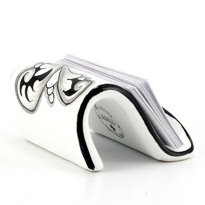 DERUTA VARIO NERO: Scroll Business Card Holder - tops-selection.shop