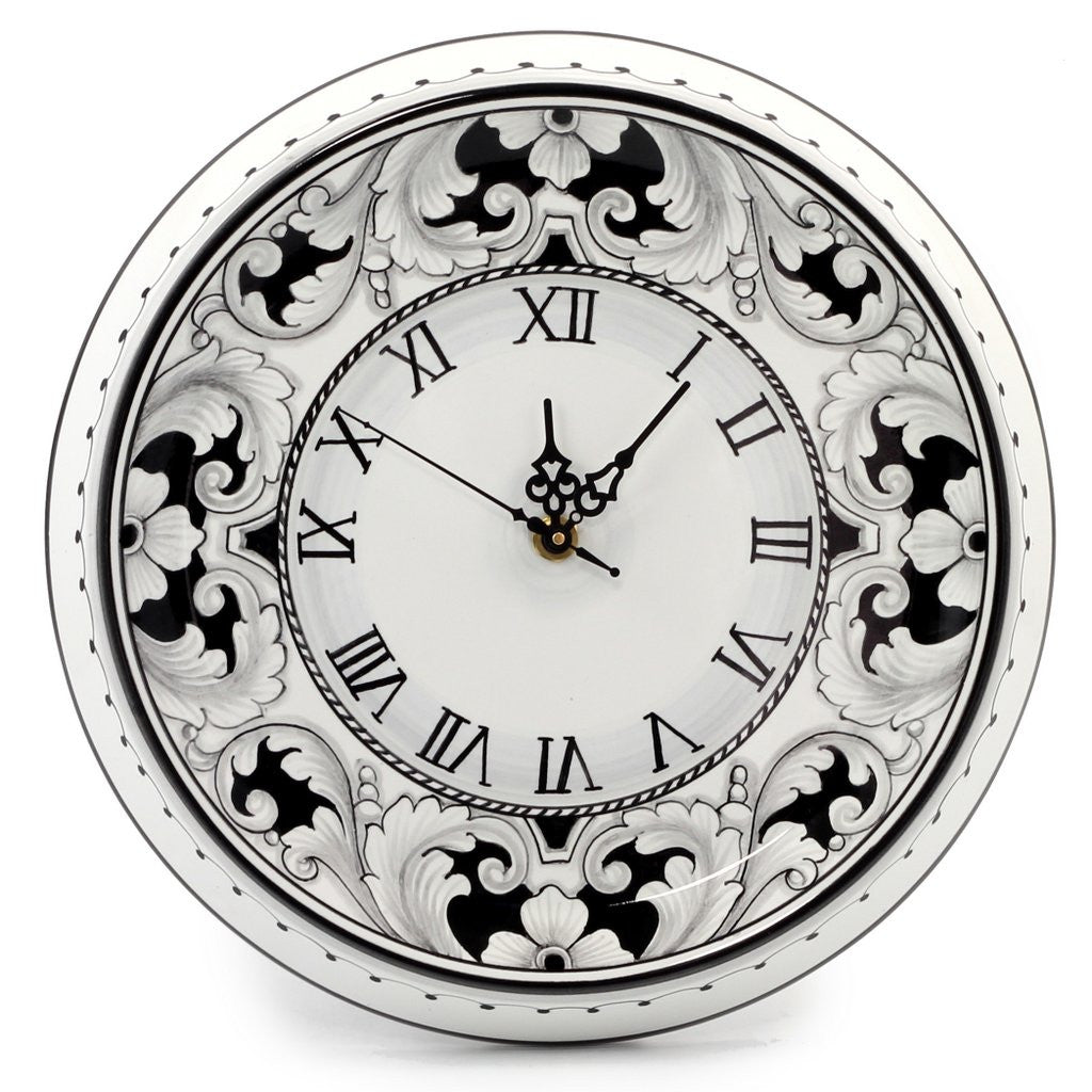 DERUTA VARIO NERO: Round Wall Clock - tops-selection.shop