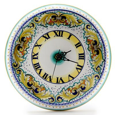 DERUTA VARIO: Round Wall Clock Dec Foglie Verdi - tops-selection.shop