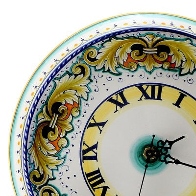 DERUTA VARIO: Round Wall Clock Dec Foglie Verdi - tops-selection.shop