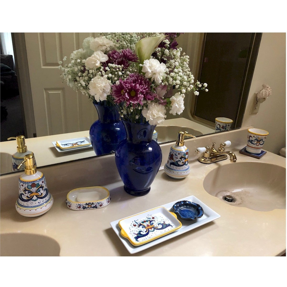 RICCO DERUTA: Liquid Soap/Lotion Dispenser with Chrome Pump (Large 26 OZ) - tops-selection.shop