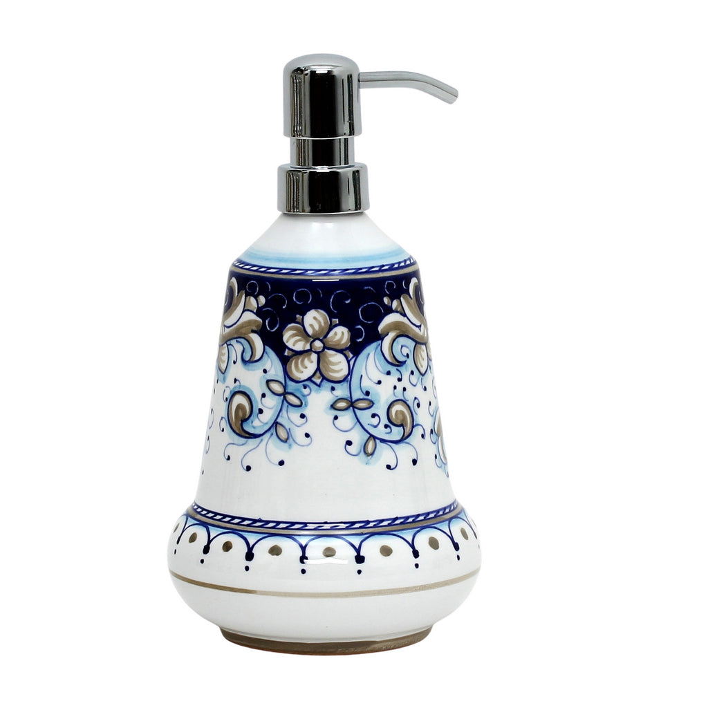 RICCO DERUTA BLUE: Liquid Soap/Lotion Dispenser with Chrome Pump (Medium 20 OZ) - tops-selection.shop