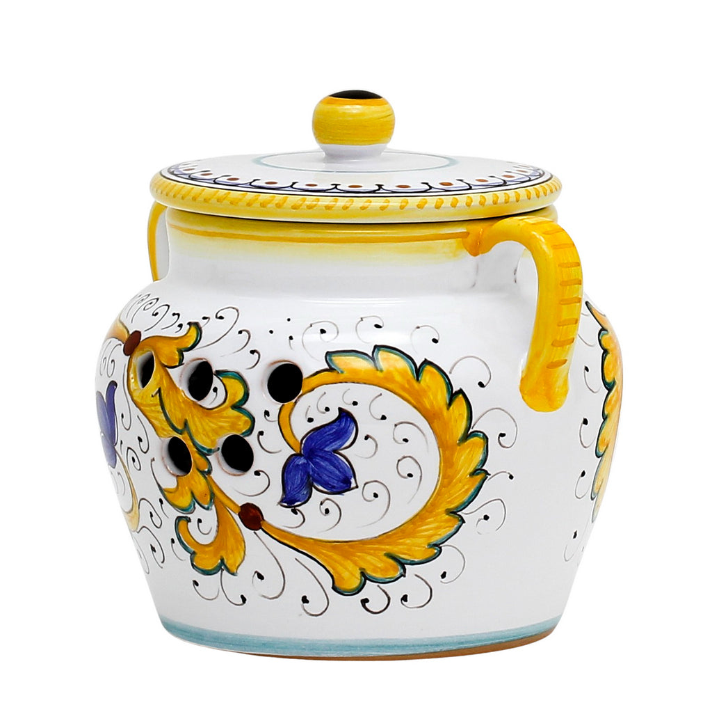 PERUGINO: NEW Garlic/Onion Jar Keeper with handles - tops-selection.shop