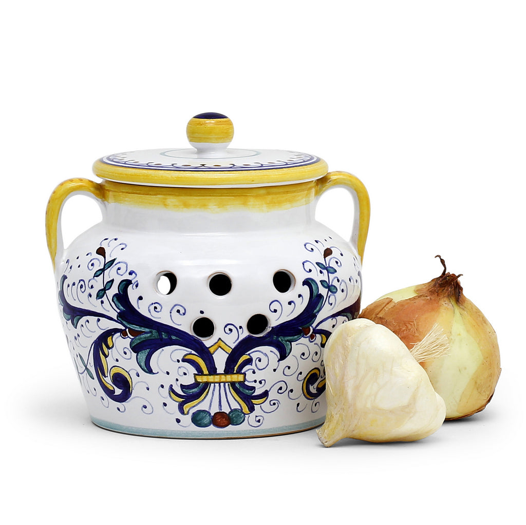 RICCO DERUTA: NEW Garlic/Onion Jar Keeper with handles - tops-selection.shop