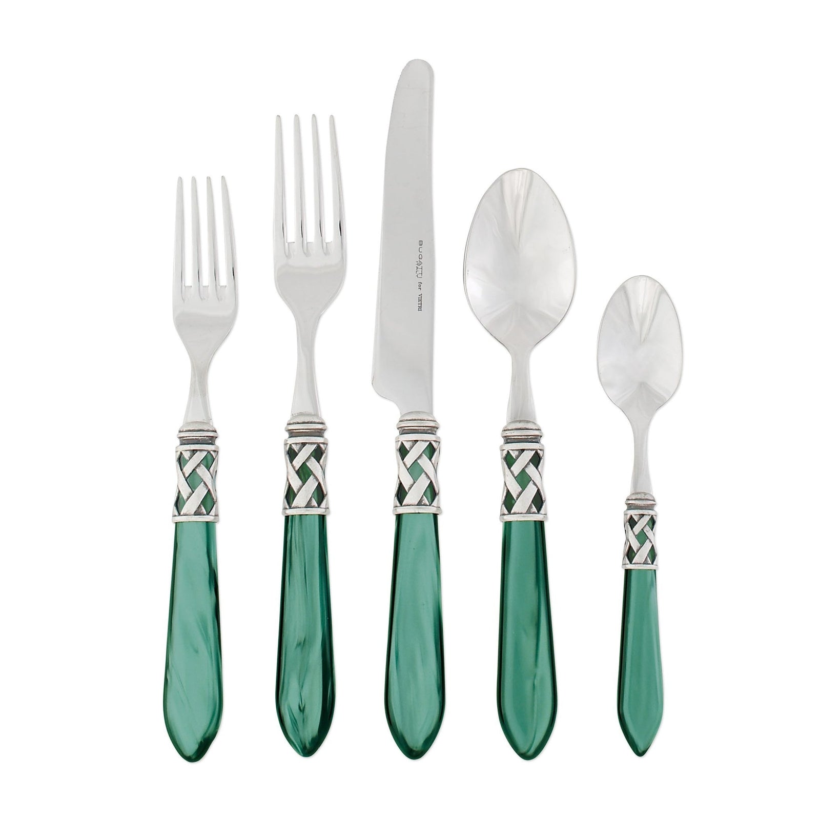 VIETRI: Aladdin Five Piece Place Setting GREEN - tops-selection.shop