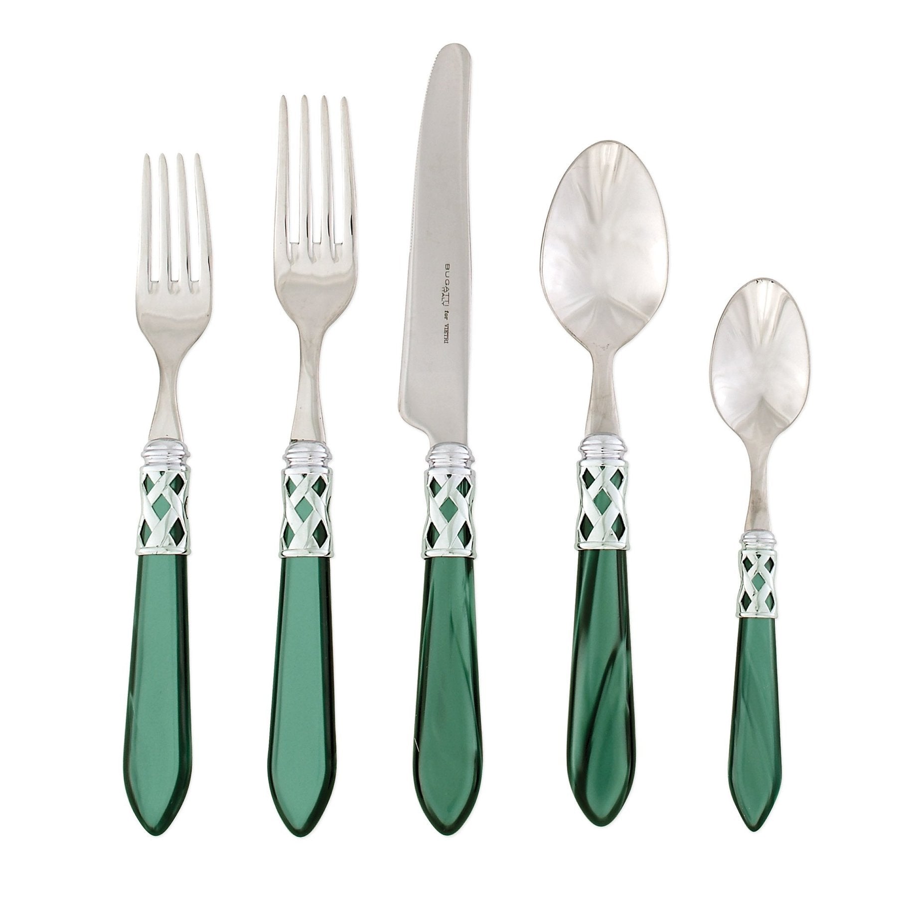 VIETRI: Aladdin Five Piece Place Setting GREEN - tops-selection.shop