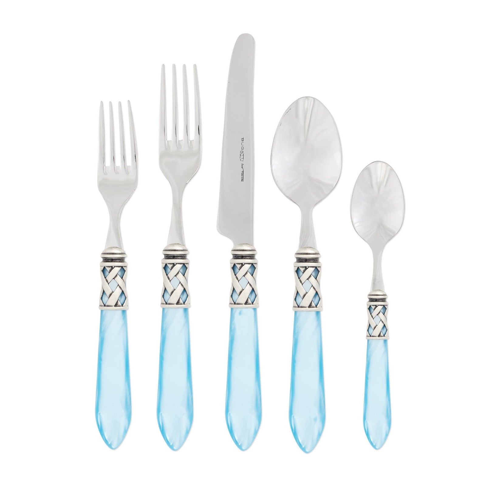 VIETRI: Aladdin Five Piece Place Setting LIGHT BLUE - tops-selection.shop