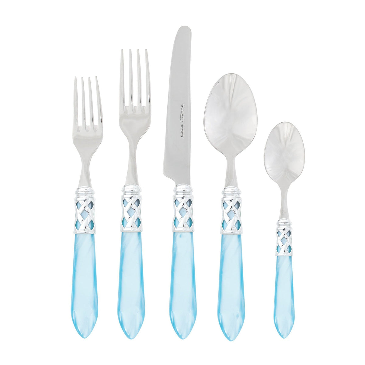 VIETRI: Aladdin Five Piece Place Setting LIGHT BLUE - tops-selection.shop