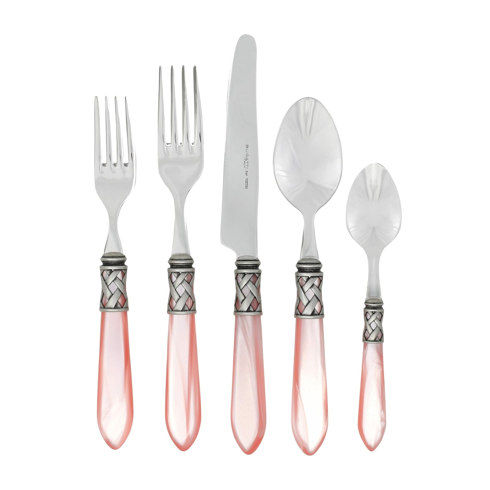 VIETRI: Aladdin Five Piece Place Setting LIGHT PINK - tops-selection.shop