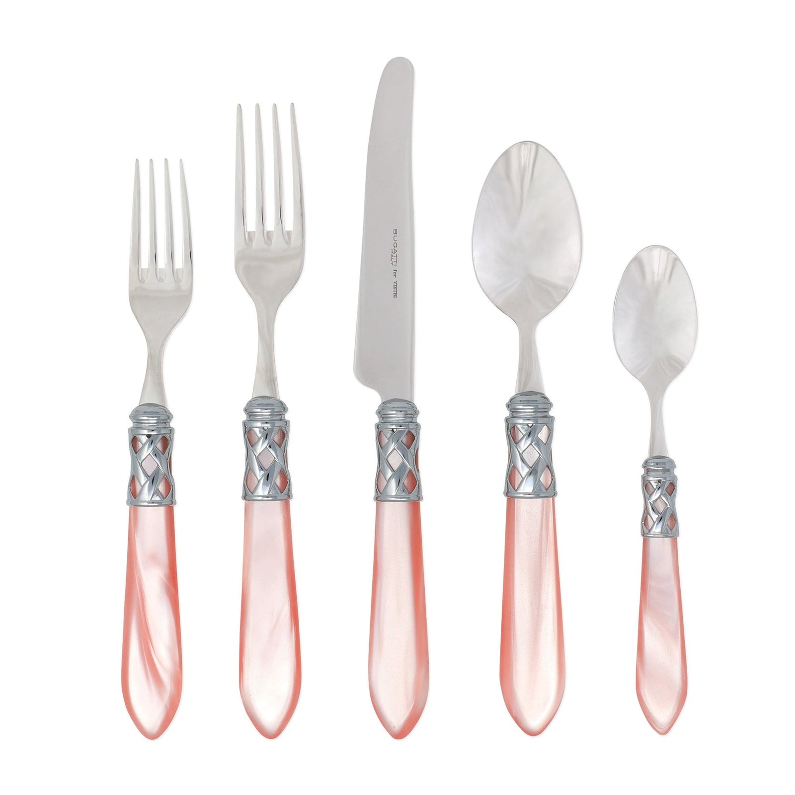 VIETRI: Aladdin Five Piece Place Setting LIGHT PINK - tops-selection.shop