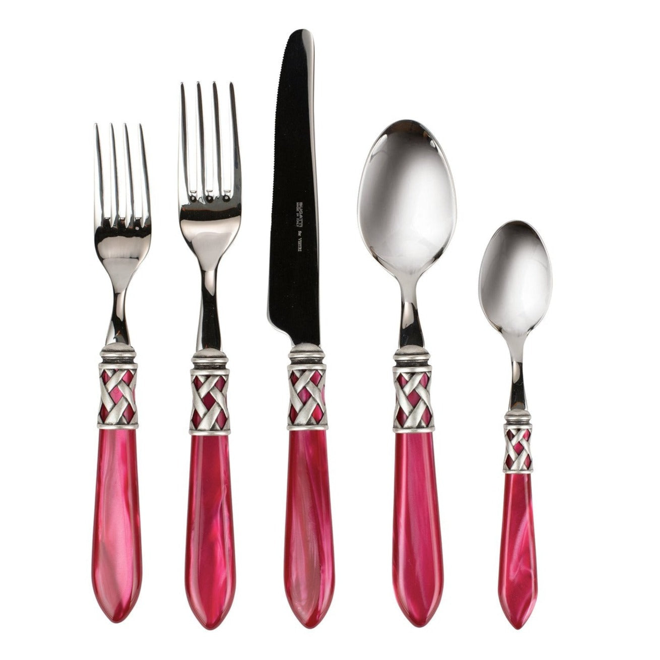 VIETRI: Aladdin Five Piece Place Setting RASPBERRY - tops-selection.shop