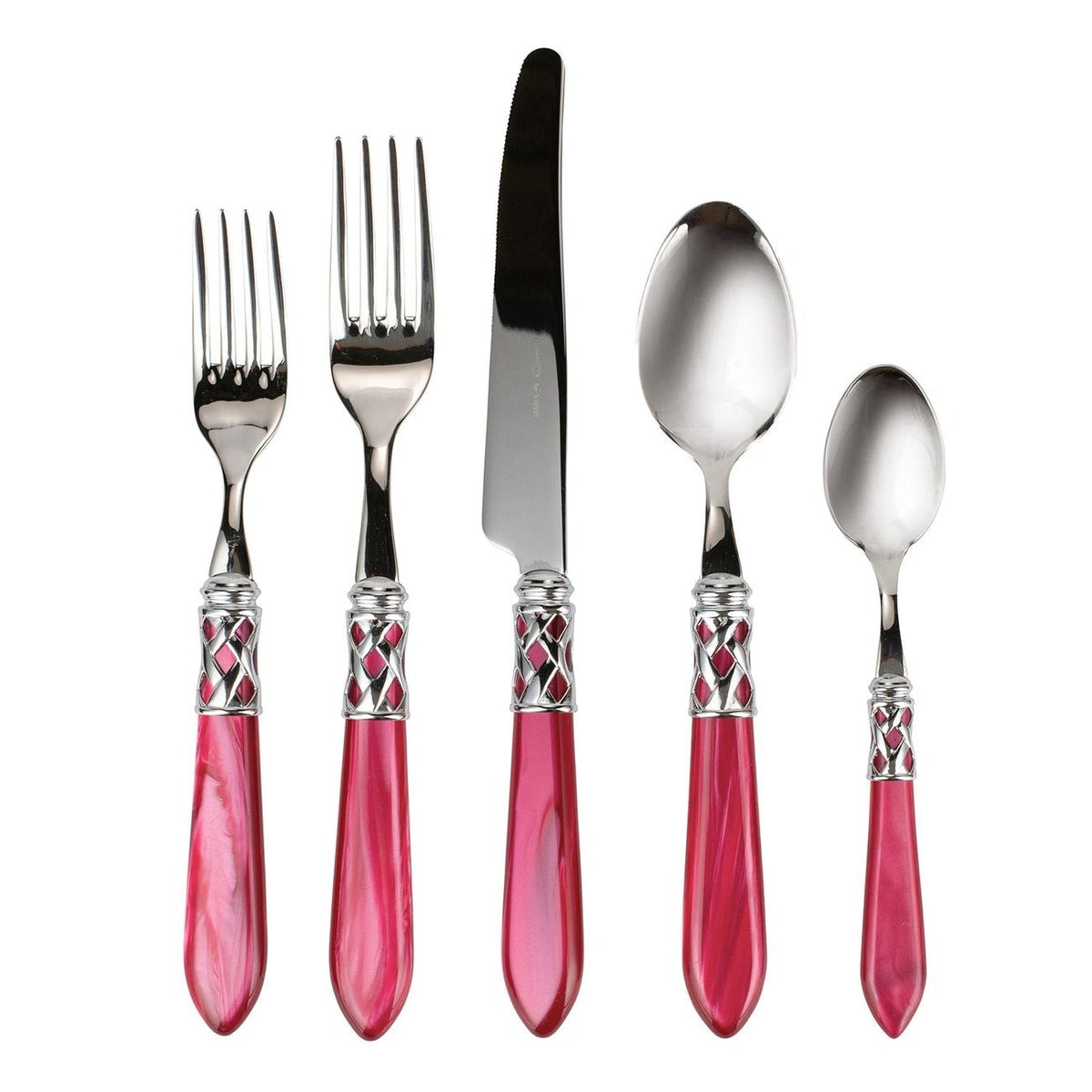 VIETRI: Aladdin Five Piece Place Setting RASPBERRY - tops-selection.shop