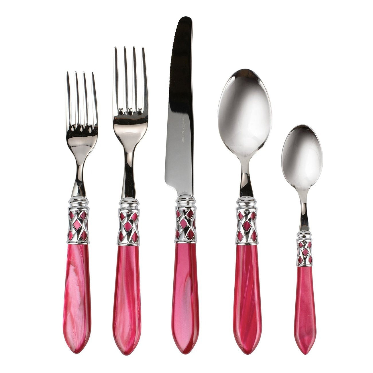 VIETRI: Aladdin Five Piece Place Setting RASPBERRY - tops-selection.shop