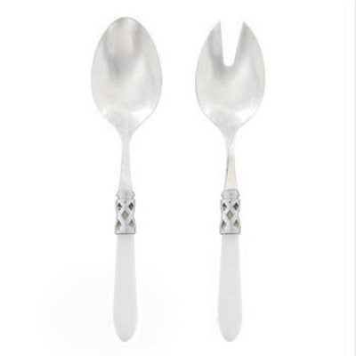 VIETRI: Aladdin Brilliant Clear Salad Servers - tops-selection.shop