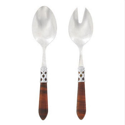 VIETRI: Aladdin Brilliant Tortoiseshell Salad Server - tops-selection.shop