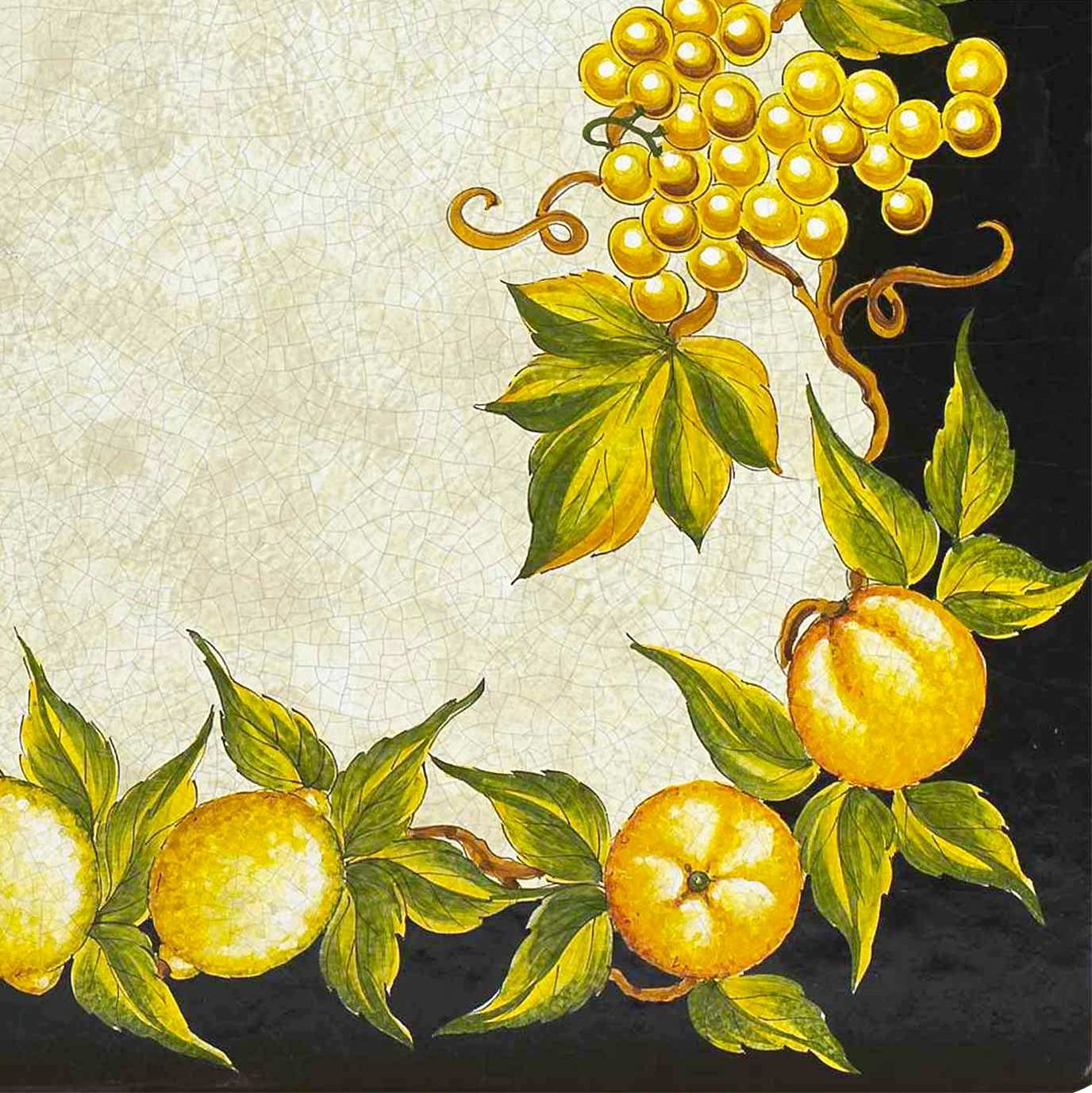 CAFE-BISTRO ROUND TABLE: Ceramic-Stone top on iron base (24" Diam. x 30" High.) in Deruta, Italy. - tops-selection.shop