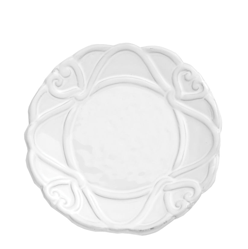 ARTE ITALICA: Bella Bianca Ribbon Bread Plate - tops-selection.shop