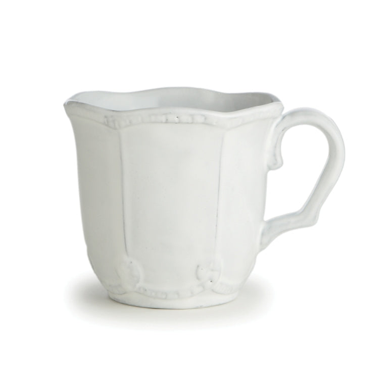 ARTE ITALICA: Bella Bianca Beaded Mug - tops-selection.shop
