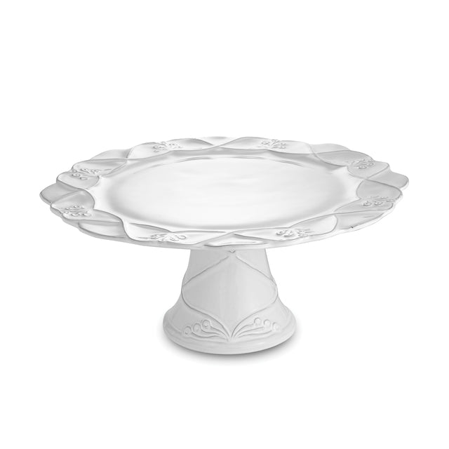 ARTE ITALICA: Bella Bianca Cake Plate - tops-selection.shop