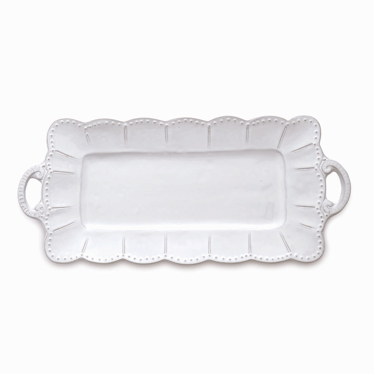 ARTE ITALICA: Bella Bianca Rectangular Tray - tops-selection.shop