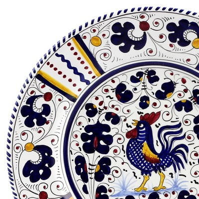 ORVIETO BLUE ROOSTER: Dinner Plate - tops-selection.shop