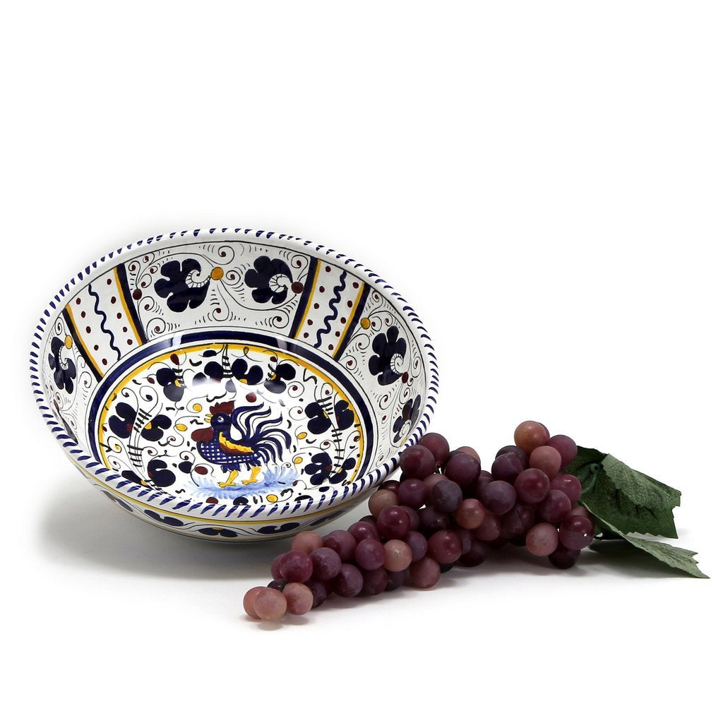 ORVIETO BLUE ROOSTER: Salad Bowl (Medium) - tops-selection.shop