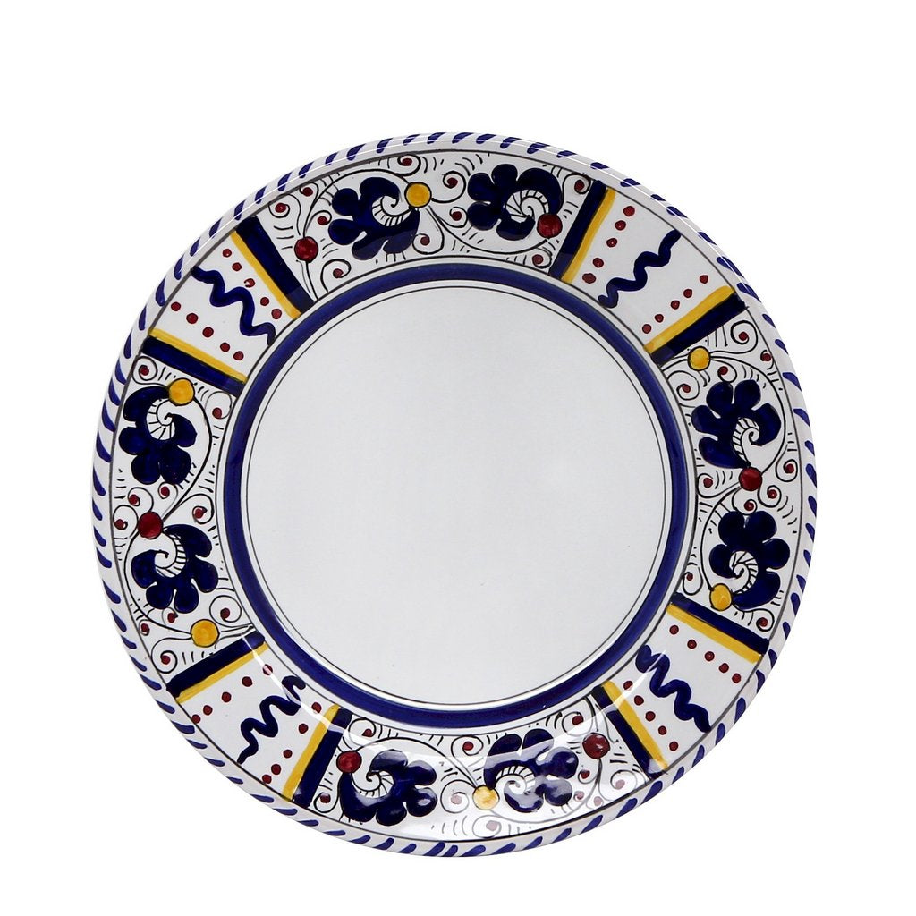 ORVIETO BLUE ROOSTER: Rim Pasta Soup Bowl (White Center) - tops-selection.shop