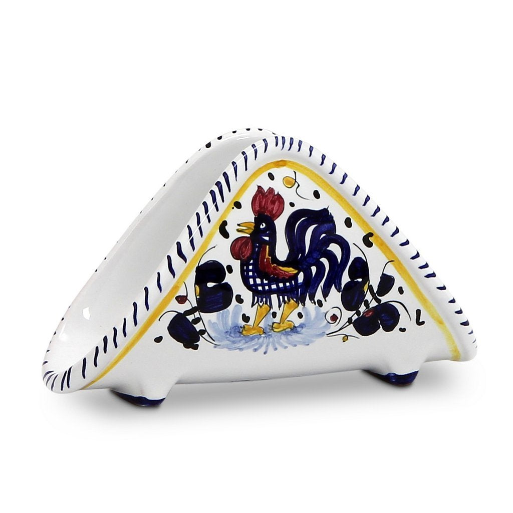 ORVIETO BLUE ROOSTER: Napkin Holder - tops-selection.shop