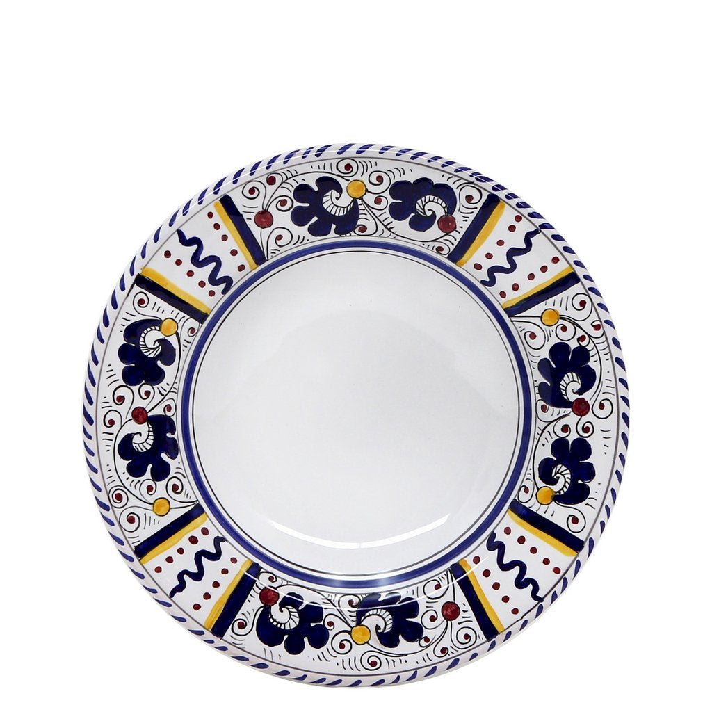 ORVIETO BLUE ROOSTER: Salad Plate (White Center) - tops-selection.shop